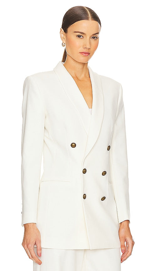FRAME Shawl Collar Blazer in Cream