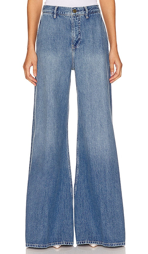 FRAME The Extra Wide Leg in Denim-Medium - FRAME La jambe extra large en denim-moyen - FRAME 超阔腿牛仔布-中号 - RAHMEN Das extra weite Bein in Denim-Medium - FRAME 더 엑스트라 와이드 레그 데님-미디엄 소재 - STRUTTURA La gamba extra larga in denim-medio