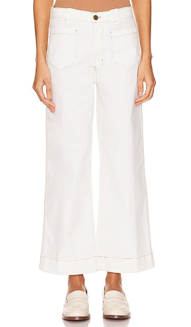 FRAME Utility Relaxed Straight in White - FRAME Utility Relaxed Straight en blanc - 白色框架实用休闲直筒 - FRAME Utility Relaxed Straight in Weiß - FRAME 유틸리티 릴렉스드 스트레이트 화이트 컬러 - STRUTTURA Utility Relaxed Straight in bianco