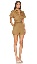 FRAME Utility Romper in Tan