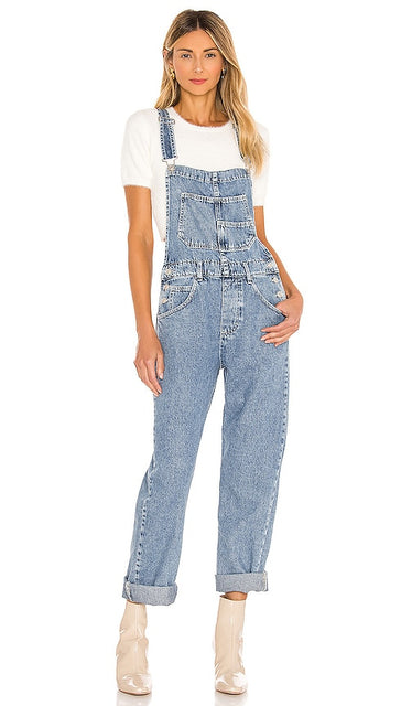 Free People x We The Free Ziggy Denim Overall in Blue - Free People x We The Free Ziggy - Salopette en jean - Bleu - Free People x We The Free Ziggy 蓝色牛仔背带裤 - Free People x We The Free Ziggy Denim-Overall in Blau - Free People x We The Free Ziggy 데님 오버올 블루 색상 - Free People x We La tuta in denim Free Ziggy in blu