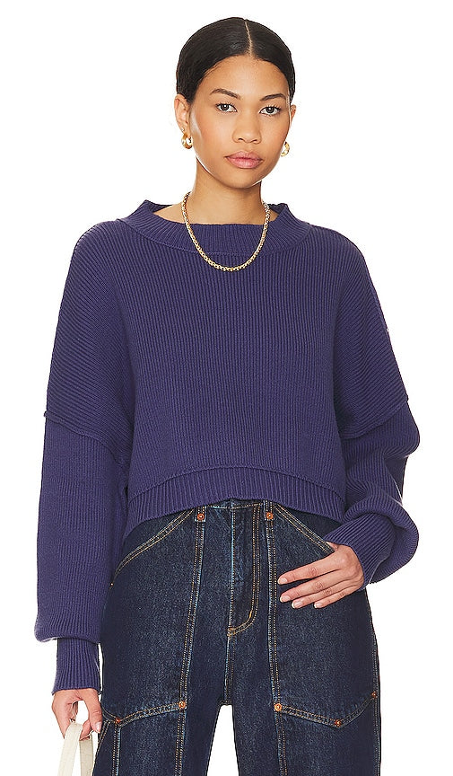 Free People Easy Street Crop in Navy - Free People - Easy Street - Crop top - Bleu marine - Free People Easy Street 海军蓝作物 - Free People Easy Street Crop in Marineblau - Free People 이지 스트리트 크롭 색상 - Persone Easy Street Crop in Marina