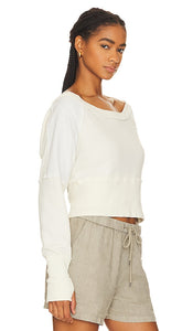 Free People Last Minute Pullover in Ivory