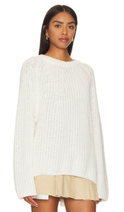 Free People Take Me Home Sweater in Ivory