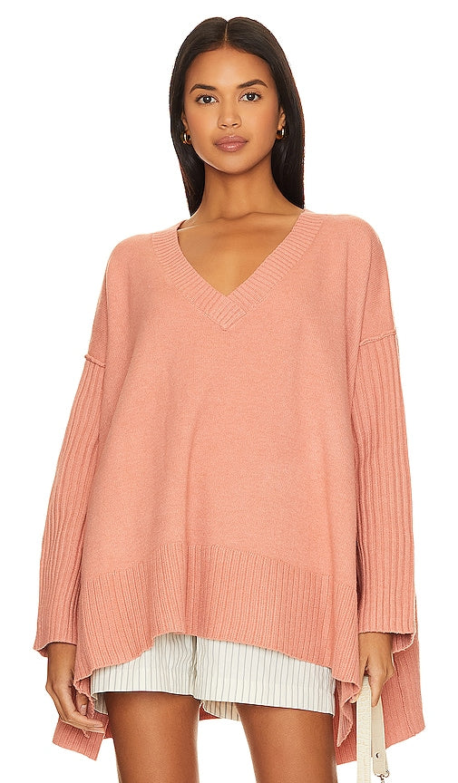 Free People Orion Tunic Sweater in Pink - Free People - Orion - Pull tunique - Rose - Free People Orion 粉色束腰外衣毛衣 - Free People Orion Tunikapullover in Rosa - Free People 오리온 튜닉 스웨터핑크 색상 - Maglione a tunica Free People Orion in rosa