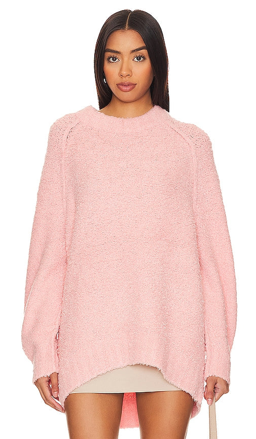 Free People Teddy Sweater Tunic in Pink - Free People - Tunique pull en peluche - Rose - Free People 粉色泰迪毛衣外套 - Free People Teddy-Pullover-Tunika in Rosa - Free People 테디 스웨터 튜닉 핑크 색상 - Tunica maglione Teddy Free People in rosa