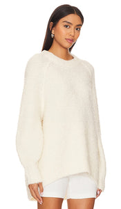 Free People Teddy Sweater Tunic in Ivory