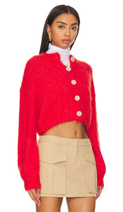 Free People x REVOLVE Willow Cardi in Red