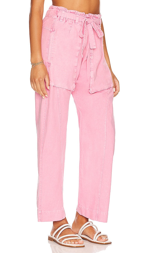 Free People Sky Rider Straight Leg in Pink