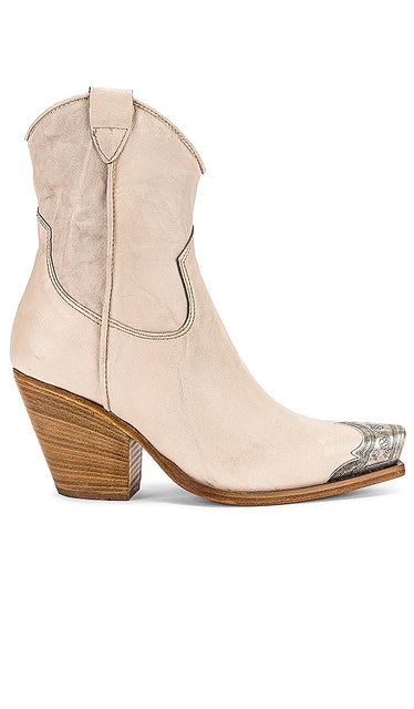 Free People Brayden Western Boot in White | Bone Booties for Women