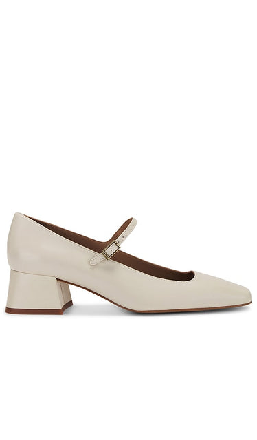 Flattered Evan Heel in Ivory | Vanilla Mary Jane Heels for Women