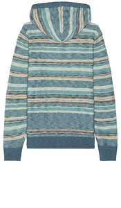 Faherty Cove Sweater Hoodie in Blue
