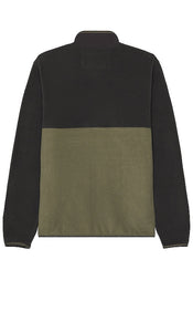 Faherty Low Pile Fleece Popover in Black