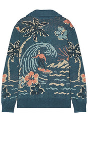 Faherty Offshore Swell Cardigan in Blue