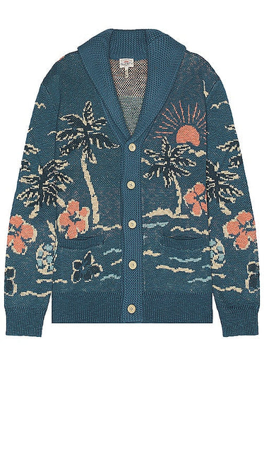 Faherty Offshore Swell Cardigan in Blue - Cardigan Faherty Offshore Swell en bleu - Faherty Offshore Swell 蓝色开衫 - Faherty Offshore Swell Cardigan in Blau - Faherty 오프쇼어 스웰 가디건블루 색상 - Cardigan Faherty Offshore Swell in blu