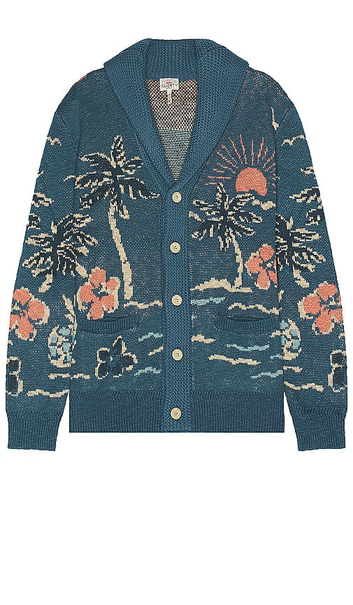 Faherty Offshore Swell Cardigan in Blue - Cardigan Faherty Offshore Swell en bleu - Faherty Offshore Swell 蓝色开衫 - Faherty Offshore Swell Cardigan in Blau - Faherty 오프쇼어 스웰 가디건블루 색상 - Cardigan Faherty Offshore Swell in blu