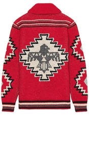 Faherty Thunderbird Cardigan in Red