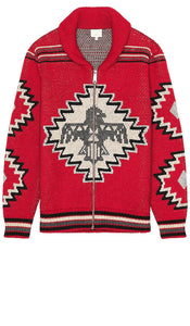 Faherty Thunderbird Cardigan in Red - Cardigan Faherty Thunderbird en rouge - Faherty Thunderbird 红色开衫 - Faherty Thunderbird Cardigan in Rot - Faherty Thunderbird 카디건 레드 색상 - Cardigan Faherty Thunderbird in rosso