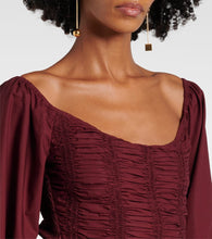Faithfull Alma gathered cotton maxi dress