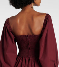 Faithfull Alma gathered cotton maxi dress