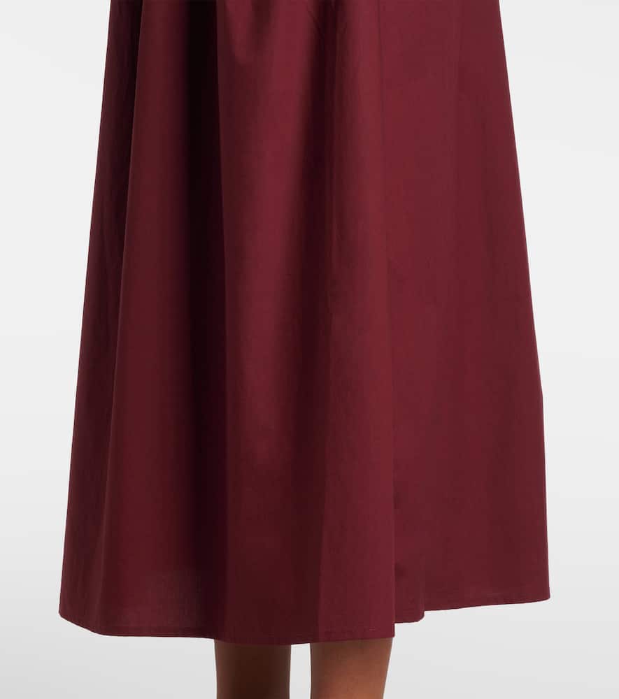 Faithfull Alma gathered cotton maxi dress