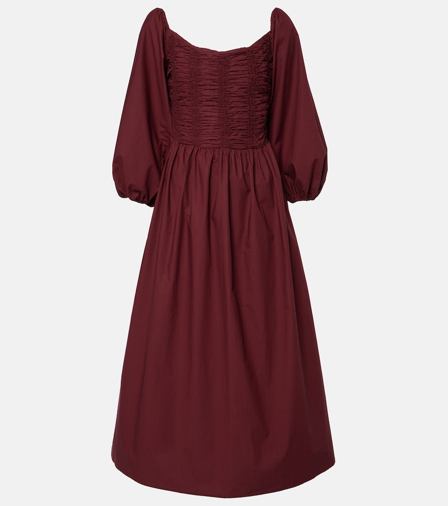 Faithfull Alma gathered cotton maxi dress. Faithfull Alma 棉质长裙