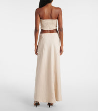 Faithfull Antibes low-rise linen maxi skirt