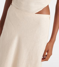 Faithfull Antibes low-rise linen maxi skirt
