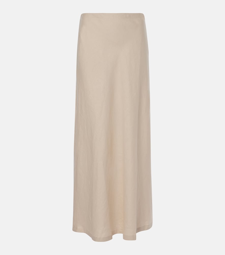 Faithfull Antibes low-rise linen maxi skirt - Faithfull Antibes 低腰亚麻长裙