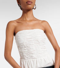 Faithfull Dominquez strapless cotton midi dress