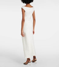 Faithfull Ilride off-shoulder linen maxi dress