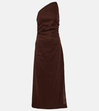 Faithfull Jomana one-shoulder linen midi dress. Faithfull Jomana 单肩亚麻中长连衣裙