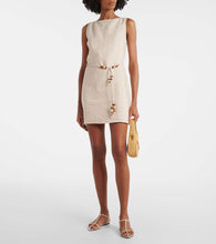 Faithfull Lui belted linen minidress