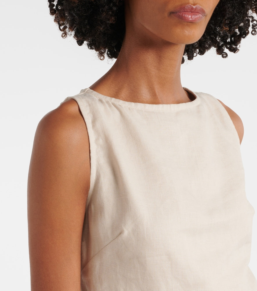 Faithfull Lui belted linen minidress