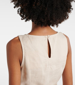 Faithfull Lui belted linen minidress