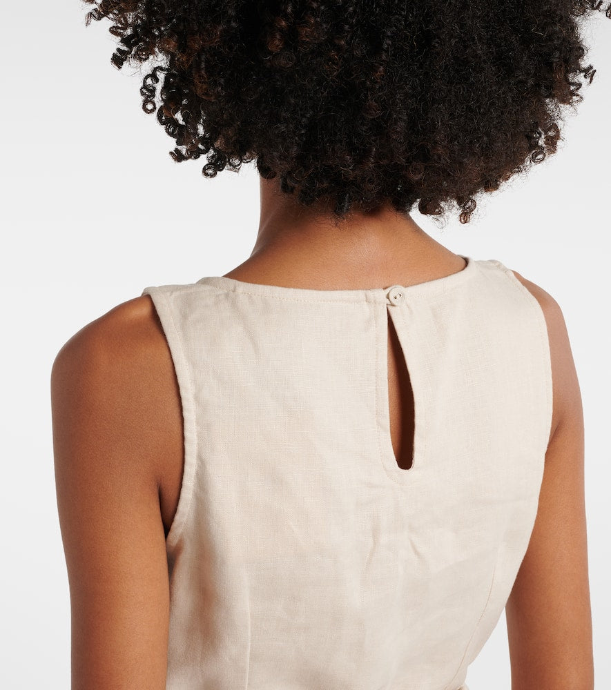 Faithfull Lui belted linen minidress