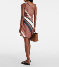 Faithfull Marga gathered linen minidress