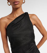Faithfull Marga gathered linen minidress