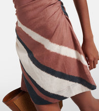 Faithfull Marga gathered linen minidress