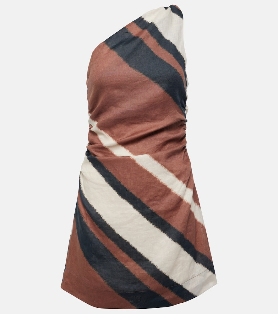 Faithfull Marga gathered linen minidress. Faithfull Marga 亚麻迷你连衣裙