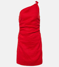 Faithfull Marga one-shoulder linen minidress. Faithfull Marga 单肩亚麻迷你连衣裙