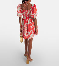 Faithfull Odelia floral linen minidress