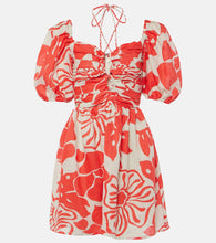 Faithfull Odelia floral linen minidress. Faithfull Odelia 花卉亚麻迷你连衣裙