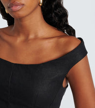 Faithfull Olmeto off-shoulder linen minidress