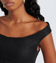 Faithfull Olmeto off-shoulder linen minidress