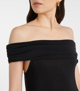 Faithfull Sofie off-shoulder jersey maxi dress