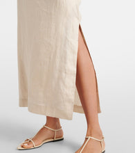 Faithfull Tortugas halterneck linen midi dress
