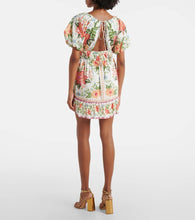 Farm Rio Bloom Garden cotton-blend minidress