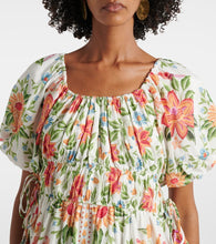 Farm Rio Bloom Garden cotton-blend minidress