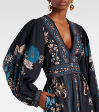 Farm Rio Blossom Tapestry cotton midi dress